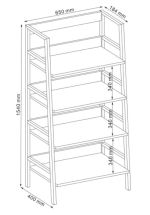 Regál RASTA B dub/černá mat 109x70
