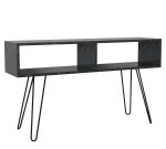 DAITO úzký TV stolek, černý mramor