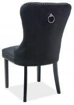 Jídelní čalouněná židle MARKUS VELVET modrá/černá