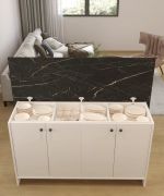 VENTURI kuchyňský ostrůvek s ÚP pod PD, bílá/černý mramor VENTURI kuchyňský ostrůvek s ÚP pod PD, bílá/černý mramor