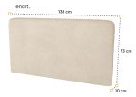 Polstrovaný záhlavník k posteli 140 cm barva béžová boucle