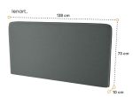 Polstrovaný záhlavník k posteli 140 cm barva grafit