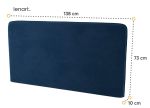 Polstrovaný záhlavník k posteli 140 cm barva modrý granát
