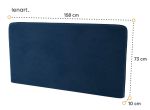 Polstrovaný záhlavník k posteli 160 cm barva modrý granát