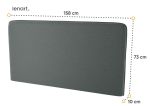 Polstrovaný záhlavník k posteli 160 cm barva grafit