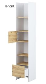 Regál 1D1S 44 cm REBECCA bílá/dub artisan