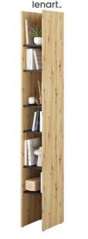 Regál 27 cm REBECCA dub artisan/černá