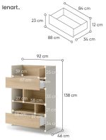 Regál 2S 138 cm REBECCA bílá/dub artisan