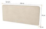 Polstrovaný záhlavník k posteli 180 cm barva béžová Polstrovaný záhlavník k posteli 180 cm barva béžová