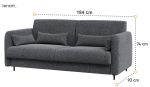 Pohovka k posteli 160 cm dub artisan, látka grafit