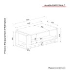 BENDIGO luxusní konferenční stolek, černý mramor
