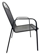 Zahradní kovové křeslo BRUSEL černé (4 ks)