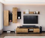 SMARA skříňka pod TV, apaláčský dub/antracit