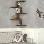 KANIKO rohový regál, ořech