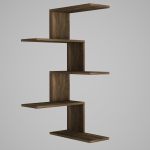 KANIKO rohový regál, ořech