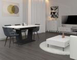 CARLOS stylový jídelní stůl, bílá/černá CARLOS stylový jídelní stůl, bílá/černá