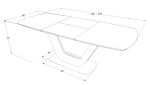 Jídelní stůl rozkládací 160x90 ARMANI krém