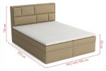 Postel s matrací s ÚP WENDY BOX 140x200 výběr látek