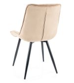 Jídelní čalouněná židle CHEERS II velvet béžová/černá