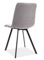 Jídelní čalouněná židle CLIP šedá/černá