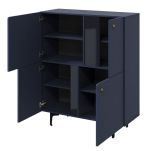 Komoda 4D KARLINO (CS-01), barva tmavě modrá