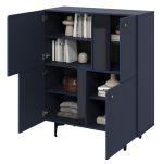 Komoda 4D KARLINO (CS-01), barva tmavě modrá