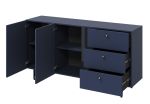 Komoda 2D3S KARLINO (CS-02), barva tmavě modrá