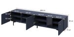Komoda TV 3D 200 KARLINO (CS-05), barva tmavě modrá