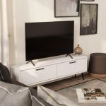 BOLD TV stolek na nožičkách, bílá BOLD TV stolek na nožičkách, bílá