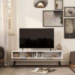 BOLD TV stolek na nožičkách, bílá BOLD TV stolek na nožičkách, bílá