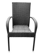 Zahradní ratanové křeslo (4 ks) ESSEN antracit