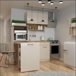 SENSE rozkládací kuchyňská linka s dřezem 160, Satin / Artisan