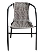 Balkonová židle BASILEJ II černá/šedá
