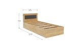 VIVA jednolůžko, Dub Craft zlatý/grafit