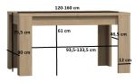 Jídelní stůl rozkládací 120 INDIANAPOLIS jasan světlý