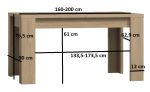 Jídelní stůl rozkládací 160 x 90 PARIS bílá