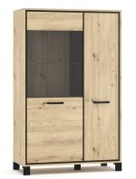 Obývací sestava SET2 BUCKET (vitrína, TV stolek, police) dub artisan/wenge