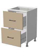 dolní skříňka se zásuvkami š.50, v.82, Modena LD11S5082, bílá/bílý mat