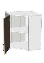 horní rohová skříňka š.60, v.72, Modena WC606072, bílá/bílý mat