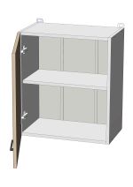horní vysoká skříňka nad digestoř š.50, v.57, Modena W5057, bílá/bílý mat