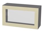 horní vysoká výklopná vitrína š.80, v.46, Modena W8046G, bílá/bílý mat