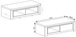 Televizní stolek LABRO dub ribbeck/bílá lesk