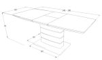 Jídelní stůl rozkládací LEONARDO 140x80 dub/černá