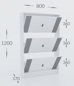 Botník LITE 1, barva bílá mat/šedá Botník LITE 1, barva bílá mat/šedá