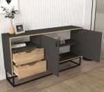 BONITO dvoudvéřová komoda, antracit/sapphire