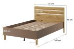 Postel s roštem 120 LIMERA barva dub artisan/lanýž