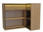 Komoda rohová PILETAS M-15 dub hickory pravá