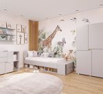 MARON policová skříň 60, kašmír/dub Sonoma