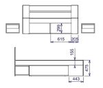 Postel 140 MILO s nočními stolky