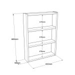 STROUD nástěnná police, mramor